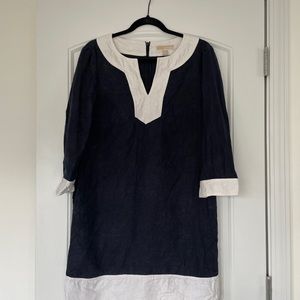 Navy Blue & White , Michael Kors , Shift Dress